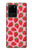 W3719 Strawberry Pattern Hard Case and Leather Flip Case For Samsung Galaxy S20 Ultra