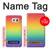 W3698 LGBT Gradient Pride Flag Hard Case and Leather Flip Case For Samsung Galaxy S7 Edge