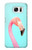W3708 Pink Flamingo Hard Case and Leather Flip Case For Samsung Galaxy S7