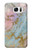 W3717 Rose Gold Blue Pastel Marble Graphic Printed Hard Case and Leather Flip Case For Samsung Galaxy S7
