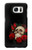 W3753 Dark Gothic Goth Skull Roses Hard Case and Leather Flip Case For Samsung Galaxy S7