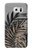 W3692 Gray Black Palm Leaves Hard Case and Leather Flip Case For Samsung Galaxy S6 Edge