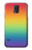 W3698 LGBT Gradient Pride Flag Hard Case and Leather Flip Case For Samsung Galaxy S5