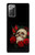 W3753 Dark Gothic Goth Skull Roses Hard Case and Leather Flip Case For Samsung Galaxy Note 20