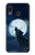 W3693 Grim White Wolf Full Moon Hard Case and Leather Flip Case For Samsung Galaxy A20, Galaxy A30