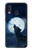 W3693 Grim White Wolf Full Moon Hard Case and Leather Flip Case For Samsung Galaxy A40