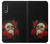 W3753 Dark Gothic Goth Skull Roses Hard Case and Leather Flip Case For Samsung Galaxy A01