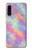 W3706 Pastel Rainbow Galaxy Pink Sky Hard Case and Leather Flip Case For Samsung Galaxy A90 5G