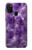 W3713 Purple Quartz Amethyst Graphic Printed Hard Case and Leather Flip Case For Samsung Galaxy M21