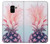 W3711 Pink Pineapple Hard Case and Leather Flip Case For Samsung Galaxy A8 Plus (2018)