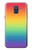 W3698 LGBT Gradient Pride Flag Hard Case and Leather Flip Case For Samsung Galaxy A6 (2018)