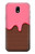 W3754 Strawberry Ice Cream Cone Hard Case and Leather Flip Case For Samsung Galaxy J5 (2017) EU Version