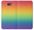 W3698 LGBT Gradient Pride Flag Hard Case and Leather Flip Case For Samsung Galaxy J7 Prime (SM-G610F)