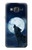 W3693 Grim White Wolf Full Moon Hard Case and Leather Flip Case For Samsung Galaxy On5