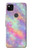 W3706 Pastel Rainbow Galaxy Pink Sky Hard Case and Leather Flip Case For Google Pixel 4a