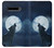 W3693 Grim White Wolf Full Moon Hard Case and Leather Flip Case For LG V60 ThinQ 5G