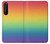 W3698 LGBT Gradient Pride Flag Hard Case and Leather Flip Case For Sony Xperia 1 II