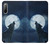 W3693 Grim White Wolf Full Moon Hard Case and Leather Flip Case For Sony Xperia 10 II
