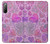 W3710 Pink Love Heart Hard Case and Leather Flip Case For Sony Xperia 10 II