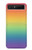 W3698 LGBT Gradient Pride Flag Hard Case For Samsung Galaxy Z Flip 5G