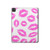 W2214 Pink Lips Kisses Tablet Hard Case For iPad Pro 11 (2021,2020,2018, 3rd, 2nd, 1st)