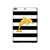 W2882 Black and White Striped Gold Dolphin Tablet Hard Case For iPad Pro 10.5, iPad Air (2019, 3rd)