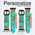 CA0407 Aqua Copper Turquoise Gemstone Graphic Silicone & Leather Smart Watch Band Strap For Apple Watch iWatch