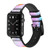 CA0565 Rainbow Unicorn Pastel Sky Silicone & Leather Smart Watch Band Strap For Apple Watch iWatch