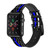 CA0632 Thin Blue Line USA Silicone & Leather Smart Watch Band Strap For Apple Watch iWatch