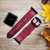CA0677 Zodiac Red Galaxy Silicone & Leather Smart Watch Band Strap For Apple Watch iWatch