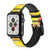 CA0711 Lemon Silicone & Leather Smart Watch Band Strap For Apple Watch iWatch