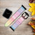 CA0798 Colorful Rainbow Pastel Silicone & Leather Smart Watch Band Strap For Apple Watch iWatch