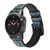 CA0072 Thai Art Silicone & Leather Smart Watch Band Strap For Garmin Smartwatch