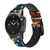 CA0276 Old American Flag Silicone & Leather Smart Watch Band Strap For Garmin Smartwatch