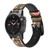 CA0647 Heart Pattern Line Art Silicone & Leather Smart Watch Band Strap For Garmin Smartwatch