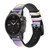 CA0779 Cute Unicorn Sleep Silicone & Leather Smart Watch Band Strap For Garmin Smartwatch