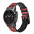 CA0837 Yen Pattern Silicone & Leather Smart Watch Band Strap For Garmin Smartwatch