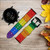 CA0404 Rainbow LGBT Pride Flag Silicone & Leather Smart Watch Band Strap For Fossil Smartwatch