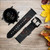 CA0844 Burnt Roses Silicone & Leather Smart Watch Band Strap For Fossil Smartwatch