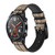 CA0079 Wood Graphic Printed Silicone & Leather Smart Watch Band Strap For Wristwatch Smartwatch