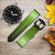 CA0333 Green Apple Texture Seamless Silicone & Leather Smart Watch Band Strap For Wristwatch Smartwatch