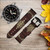 CA0537 Vintage Map Book Cover Silicone & Leather Smart Watch Band Strap For Wristwatch Smartwatch