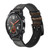 CA0770 Caffeine Molecular Silicone & Leather Smart Watch Band Strap For Wristwatch Smartwatch