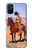 W0772 Cowboy Western Hard Case and Leather Flip Case For OnePlus Nord N100