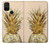 W3490 Gold Pineapple Hard Case and Leather Flip Case For OnePlus Nord N100