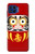 W3045 Japan Good Luck Daruma Doll Hard Case and Leather Flip Case For Motorola One 5G