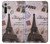 W2211 Paris Postcard Eiffel Tower Hard Case and Leather Flip Case For Motorola Moto G8