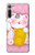 W3025 Pink Maneki Neko Lucky Cat Hard Case and Leather Flip Case For Motorola Moto G8