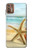 W1117 Starfish on the Beach Hard Case and Leather Flip Case For Motorola Moto G9 Plus