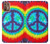 W1870 Tie Dye Peace Hard Case and Leather Flip Case For Motorola Moto G9 Plus